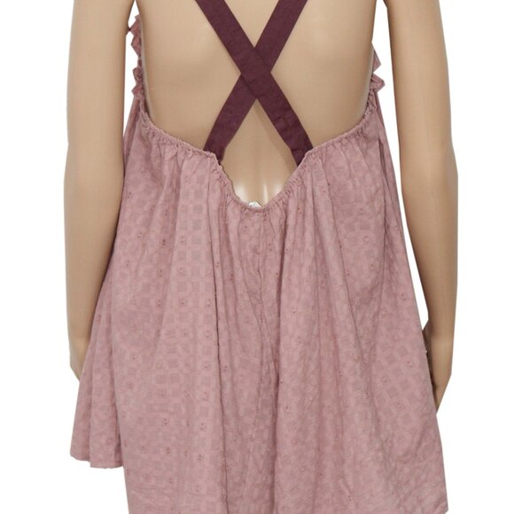 Free People Back To Love Romper Textured Adjustable Strap Purple S - Picture 3 of 5